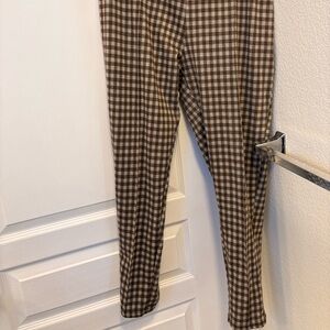 Classic Brown Checkered women’s Chinos